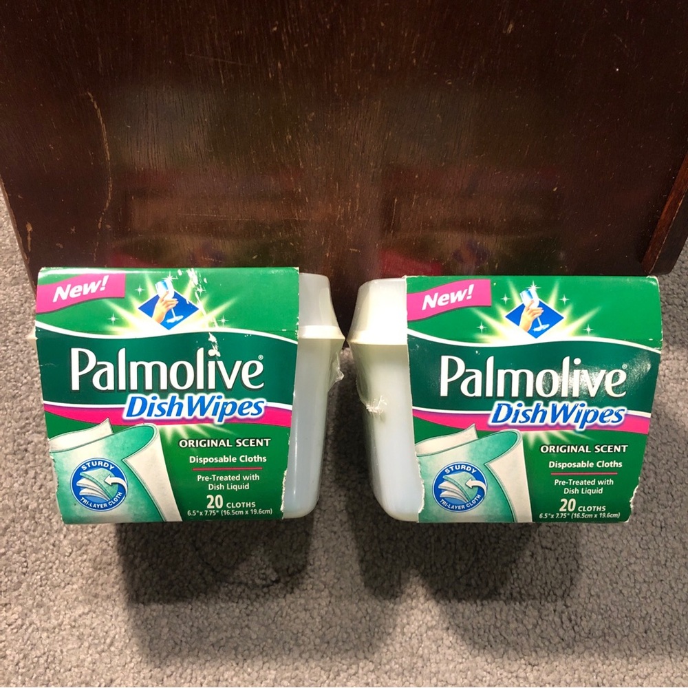 X2 Palmolive Dish Wipes Original Scent Pretreated Disposable Cloths 20 Count